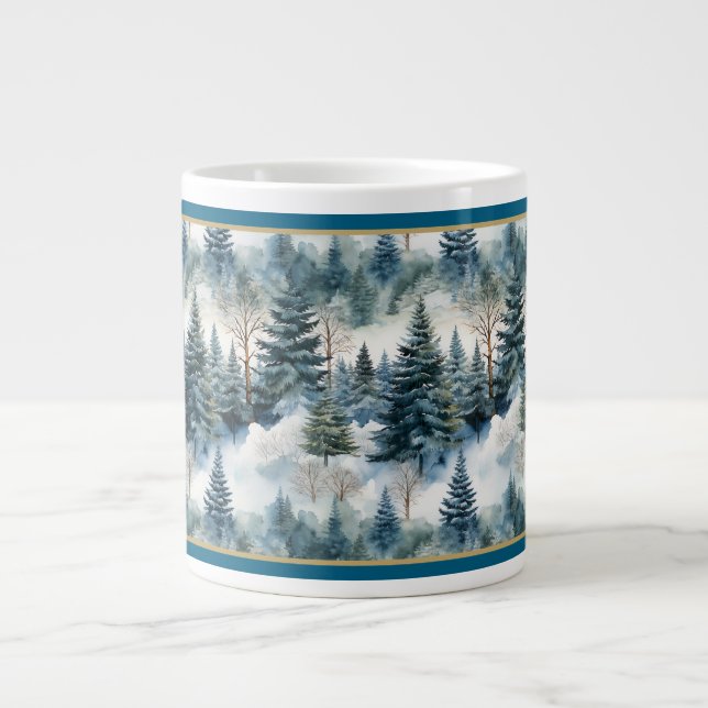 Caneca De Café Grande Floresta Mágica (Frente)