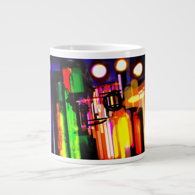 Caneca De Café Grande Floresta nebulosa de Wolf (Frente)