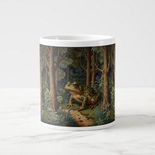 Caneca De Café Grande Floresta sapo Vintage boho