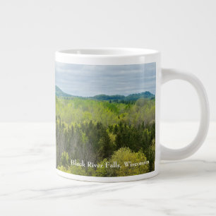 Caneca De Café Grande Florestas e Colinas em Black River Falls Wisconsin