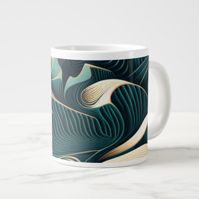 Caneca De Café Grande Flowing Harmony (Frente Esquerda)