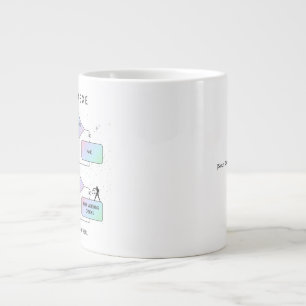 Caneca De Café Grande Fluxograma de Libra   Engraçado Sinal Zodíaco Humo
