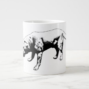 Caneca De Café Grande Foco calmo em monocromo