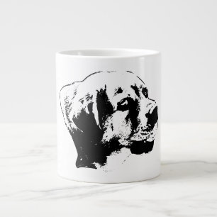 Caneca De Café Grande Foco de busca - Perfil de olhos brilhantes