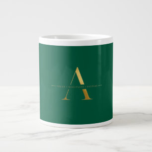 Caneca De Café Grande Foco Disciplina Sucesso Design Minimalista Dourado