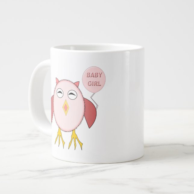 Caneca De Café Grande Fofoca-rosa-branca (Frente Esquerda)