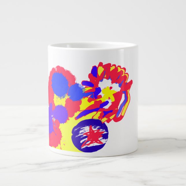 Caneca De Café Grande Fogo 4 de julho (Frente)