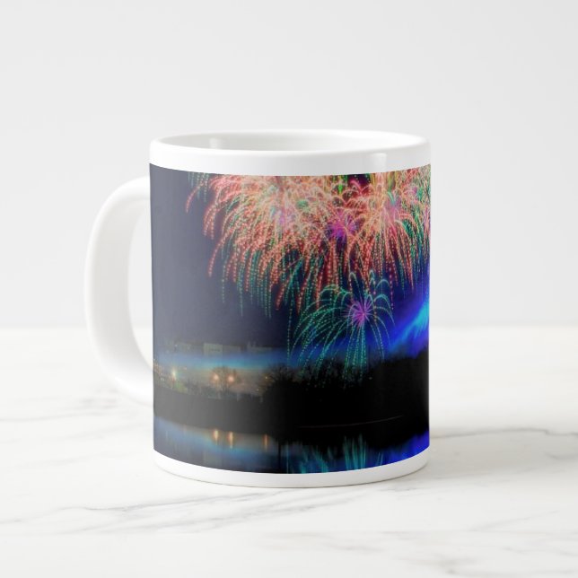 Caneca De Café Grande Fogos (Frente Esquerda)