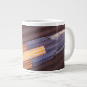 Caneca De Café Grande Foguetes de Nave Espacial de Ficção Científica Vin