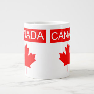Caneca De Café Grande Folha de Bordo do Canadá