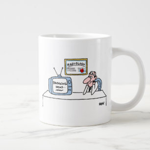 Caneca De Café Grande Folha de notícias engraçada do radiologista