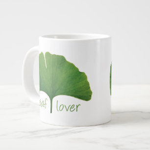 Caneca De Café Grande Folha do Gingko