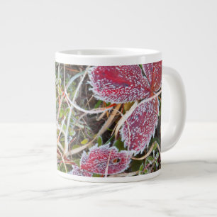 Caneca De Café Grande Folhas cobertas de geada, Canadá