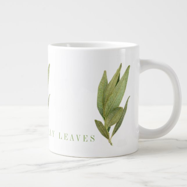Caneca De Café Grande FOLHAS FRESQUINHAS DE LOURO Caneca Grande (Direita)