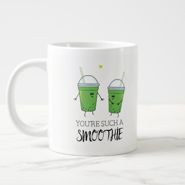 Caneca De Café Grande Foodie Humor Flirting Green Smoothon (Esquerda)
