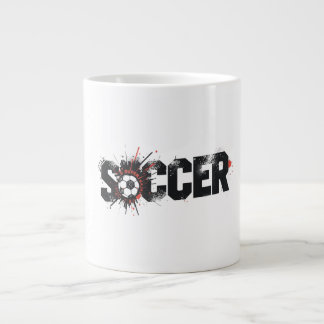 Caneca De Café Grande Football Is Life – Modern Soccer Typography Design