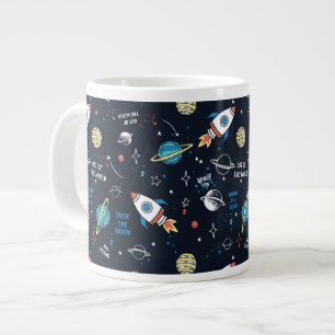 Caneca De Café Grande Fora deste padrão espacial mundial