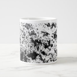 Caneca De Café Grande Formação de "Nuvens" de Camisas Abstrato a Preto e