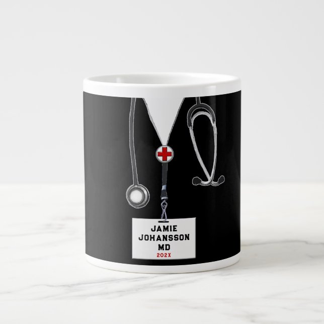 Caneca De Café Grande Formando da Faculdade de Medicina Médica 2024 (Frente)