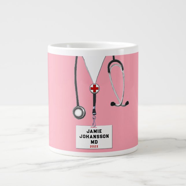 Caneca De Café Grande Formando da Faculdade de Medicina Médica 2024 (Frente)