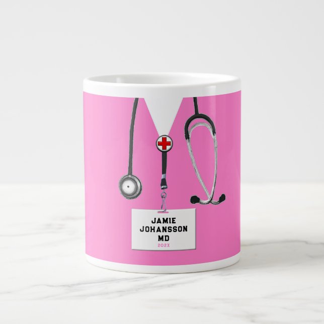 Caneca De Café Grande Formando da Faculdade de Medicina Médica 2024 (Frente)