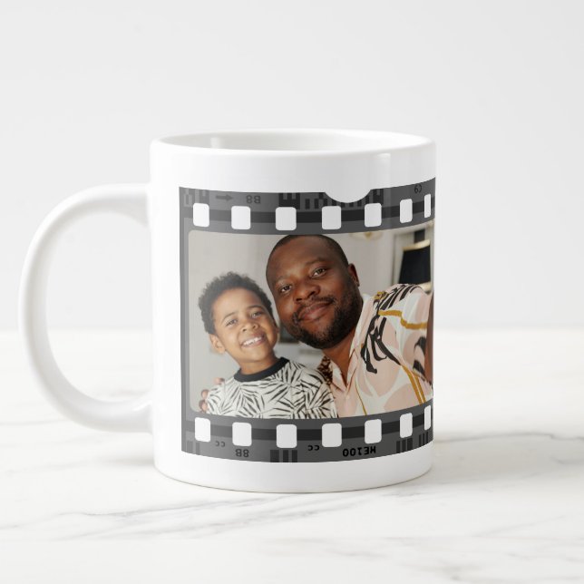 Caneca De Café Grande Foto Collage Film Strip Personalizada DIY Personal (Esquerda)