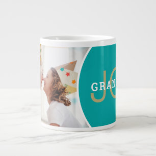 Caneca De Café Grande Foto da Alegria da Vovó Moderna