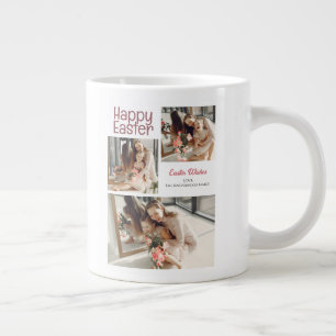 Caneca De Café Grande Foto da família Easter Eggs, Bênçãos de Páscoa Ele