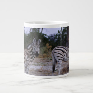 Caneca De Café Grande Foto de Dupla Olhada de Zebra