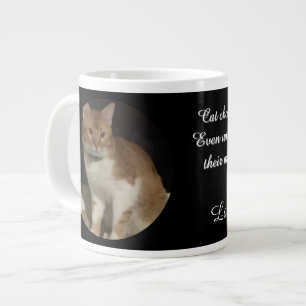 Caneca De Café Grande Foto de Gato Escolhe Você Nome Texto