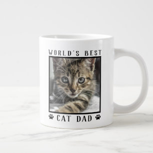 Caneca De Café Grande Foto do Animal de Estimação com Pegadas do Melhor 