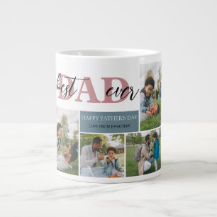 Caneca De Café Grande Foto do Pai 4 do melhor Pai do Dia de os pais