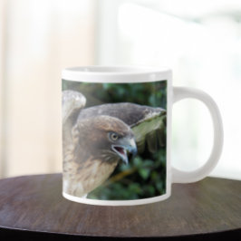 Caneca De Café Grande Foto do Raptor Hawk de cauda vermelha