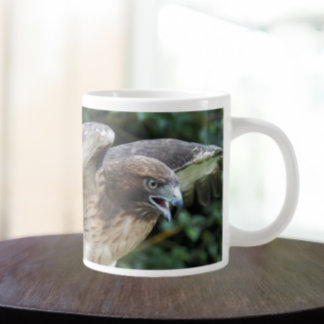 Caneca De Café Grande Foto do Raptor Hawk de cauda vermelha