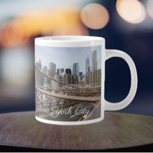 Caneca De Café Grande Foto do Skyline da Baixa Manhattan Nova York