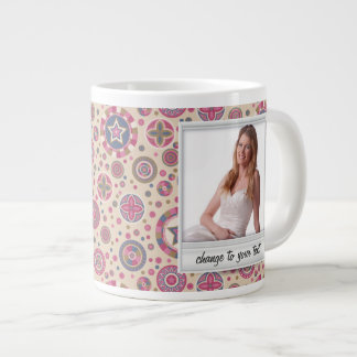 Caneca De Café Grande Foto instantânea - fotograma com padrão