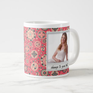 Caneca De Café Grande Foto instantânea - fotograma com padrão