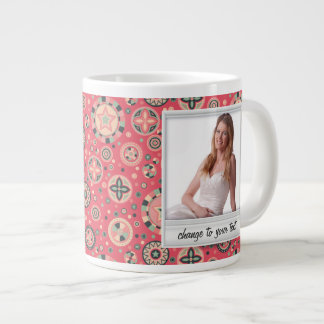 Caneca De Café Grande Foto instantânea - fotograma com padrão