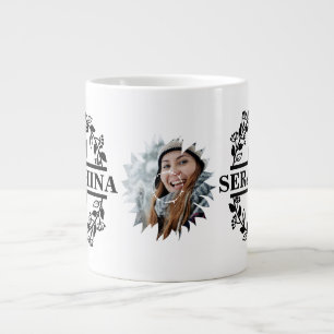 Caneca De Café Grande Foto Ortográfica de Girassol Moderno Personalizada
