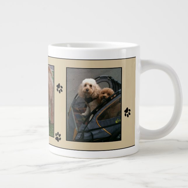 Caneca De Café Grande Foto personalizada de cão Imprime quadros de image (Direita)