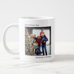 Caneca De Café Grande Foto personalizada de Natal para máquinas de escre