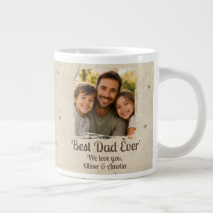 Caneca De Café Grande Foto Personalizada do Melhor Pai do Mundo