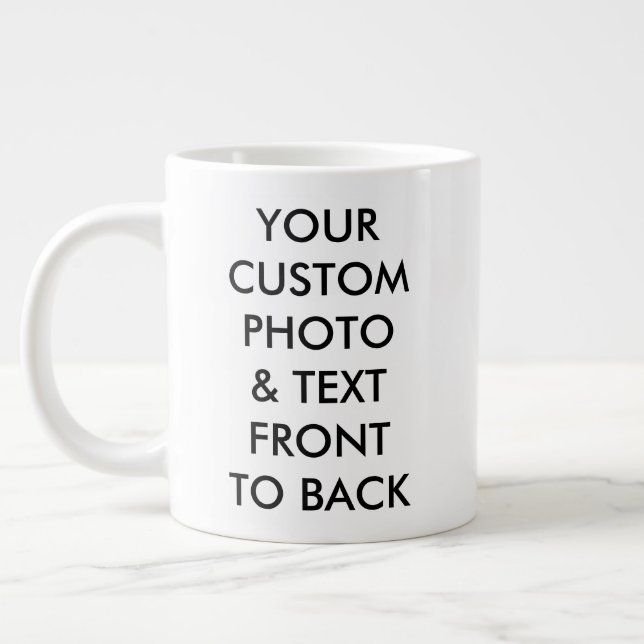 Caneca De Café Grande FOTO Personalizada GIGANTE JUMBO MUG 20oz (Esquerda)