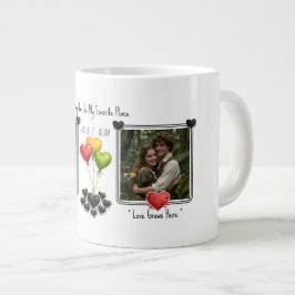 Caneca De Café Grande Foto Personalizada Online Dating Dia dos Namorados