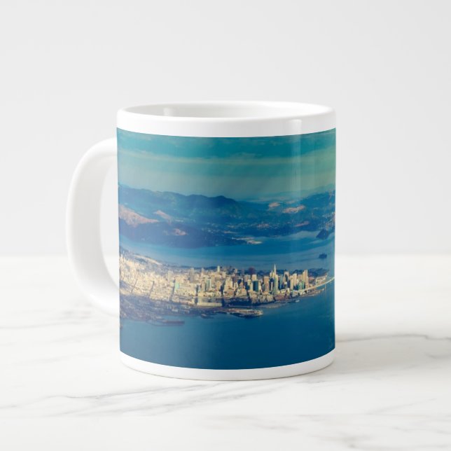 Caneca De Café Grande Fotografia aérea da Baía de São Francisco (Frente Esquerda)