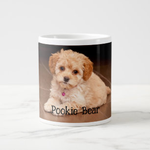 Caneca De Café Grande Fotografia personalizada de animais de estimação.