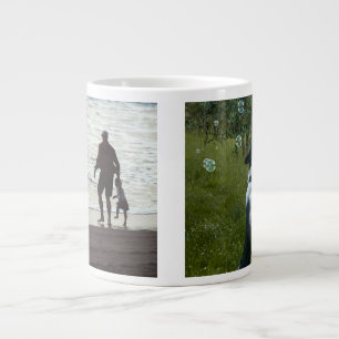 Caneca De Café Grande Fotos Simples Personalizadas Duas