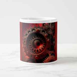 Caneca De Café Grande Fractal Mandelbrot Steampunk de Bronze