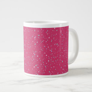 Caneca De Café Grande Framboesa Rosa Espetada Pintada Pintada Pintada