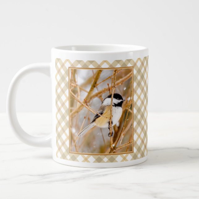 Caneca De Café Grande Frango de Capa Preta - Fotografia Original (Esquerda)